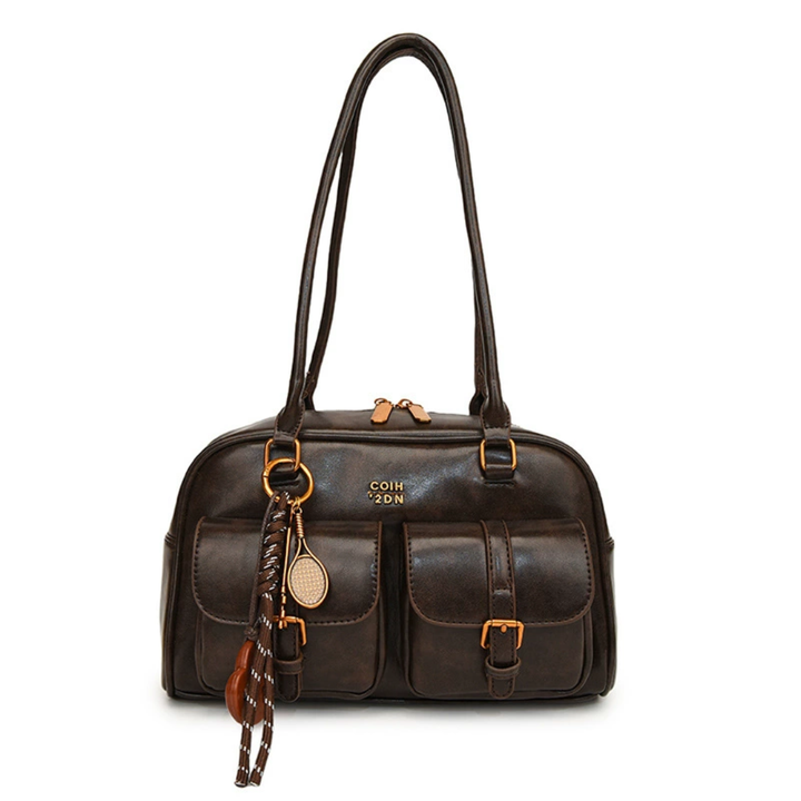 VESPER™ – Borsa a tracolla in PU pelle vintage strutturata