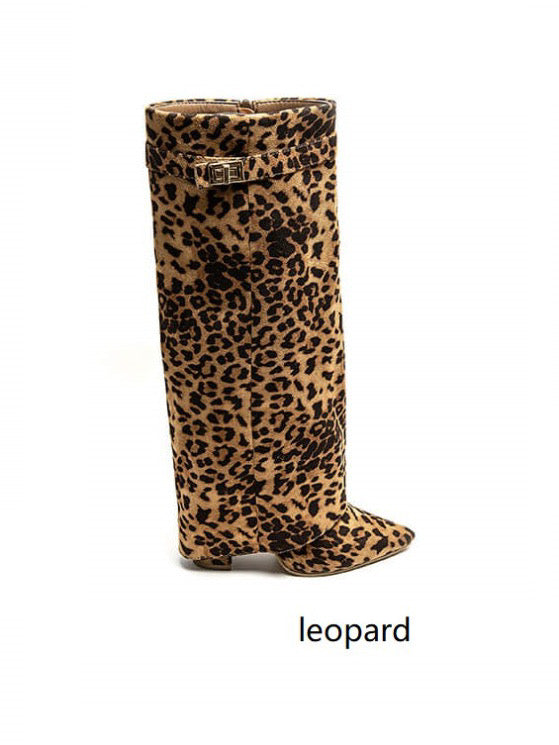 JOLIE™ - Stivali in Camoscio Leopardato