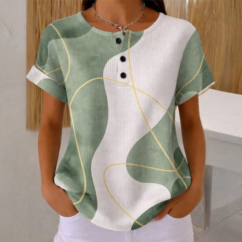 Franca | Blusa Casual a Blocchi di Colore