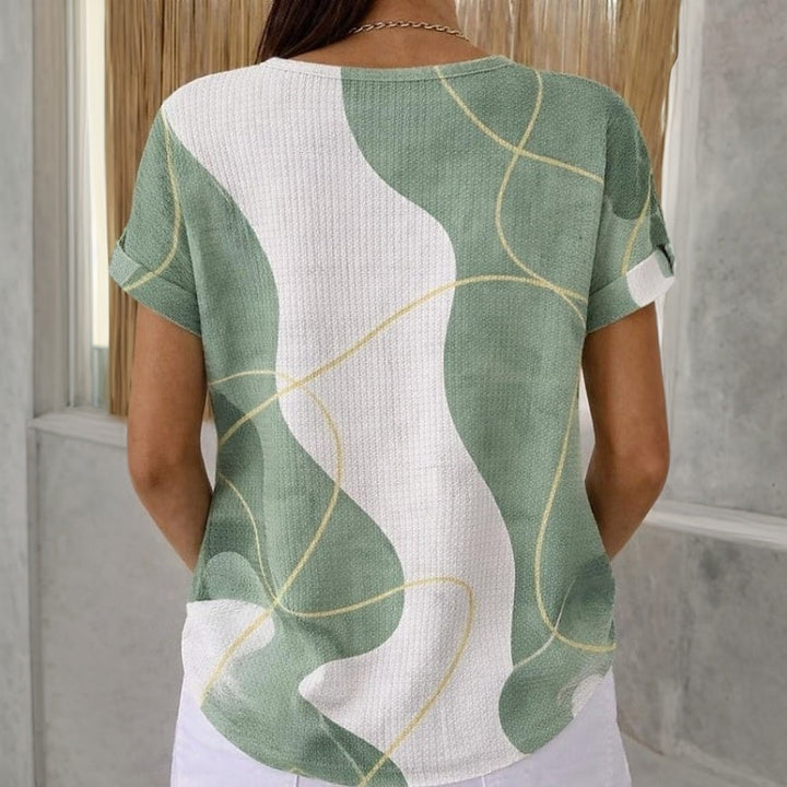 Franca | Blusa Casual a Blocchi di Colore