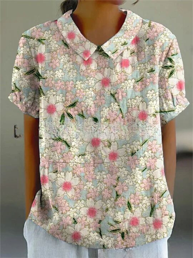 MARLENE™ – Camicia con Stampa Vintage