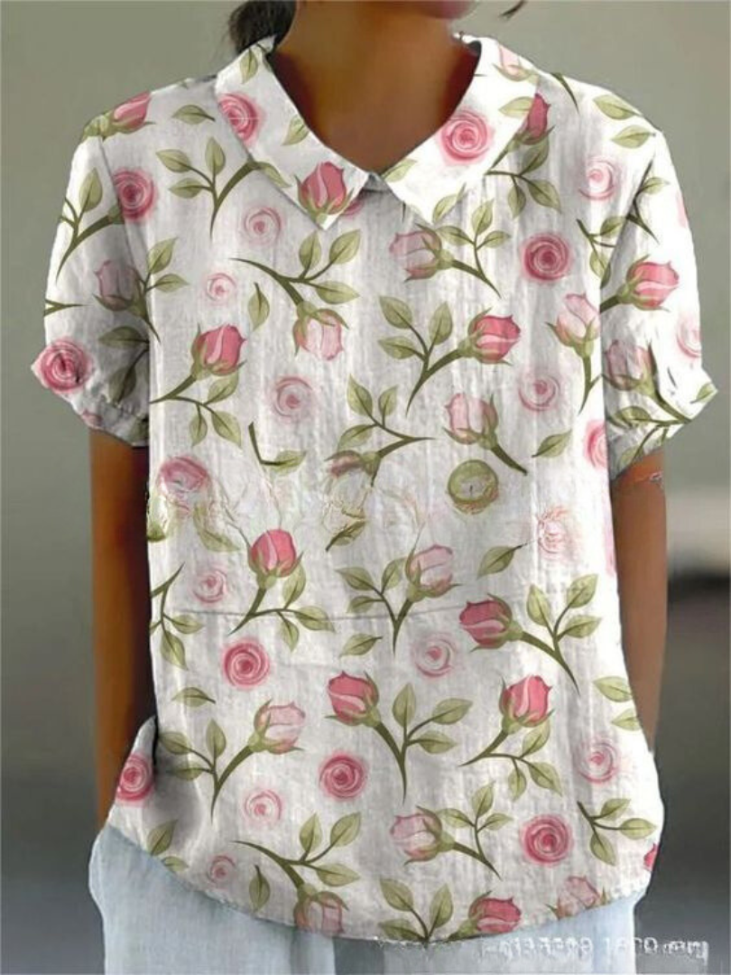 MARLENE™ – Camicia con Stampa Vintage