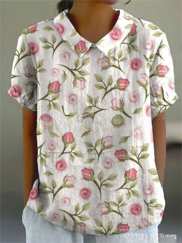 MARLENE™ – Camicia con Stampa Vintage