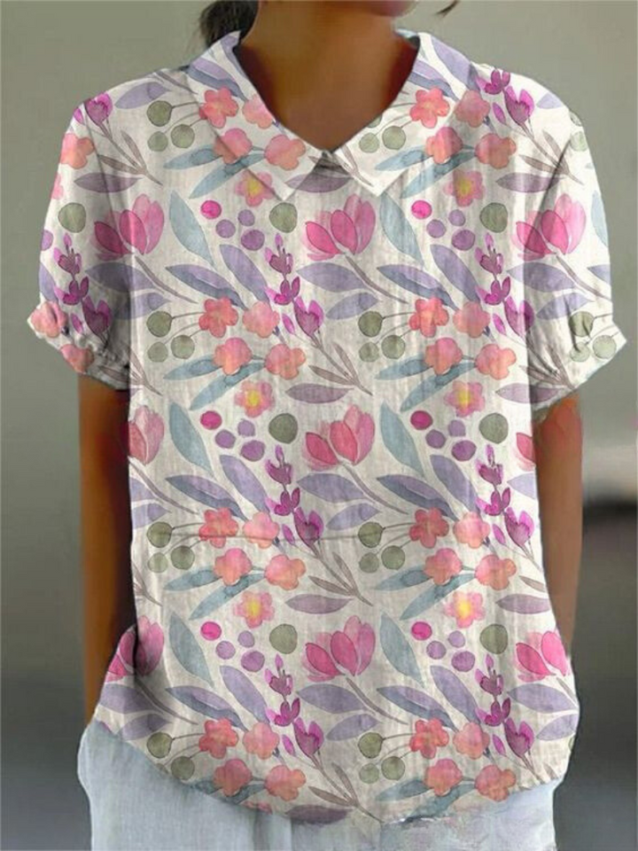 MARLENE™ – Camicia con Stampa Vintage