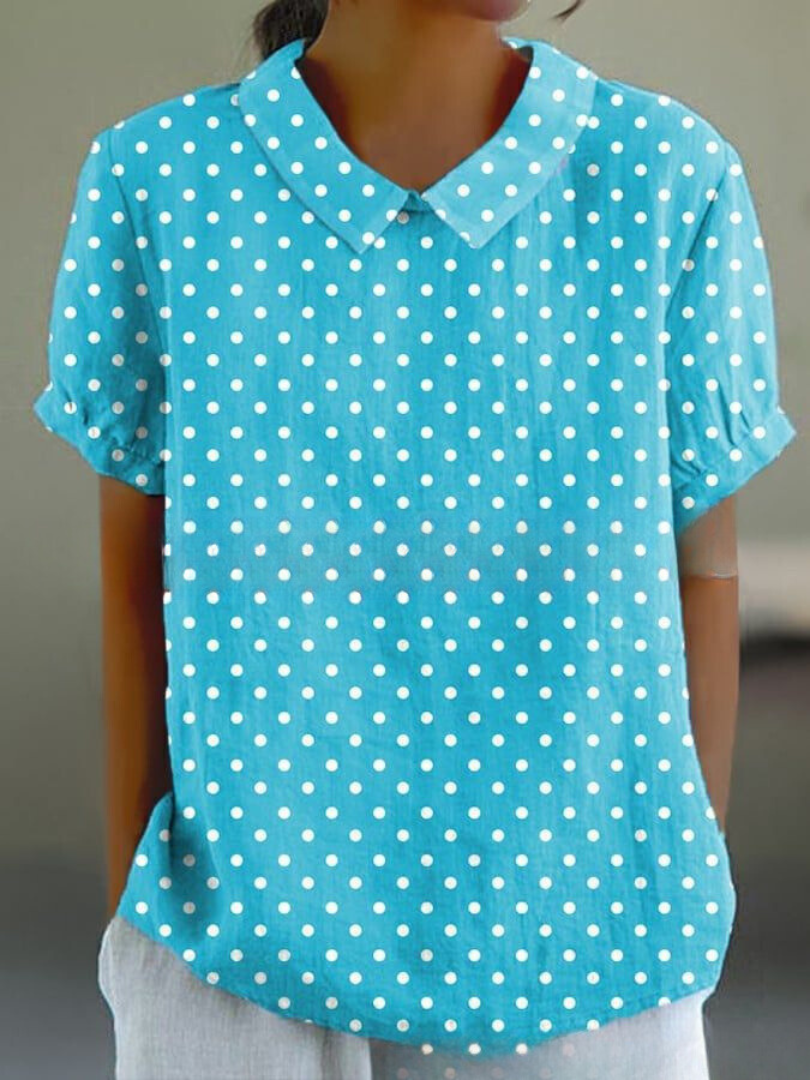 MARLENE™ – Camicia con Stampa Vintage