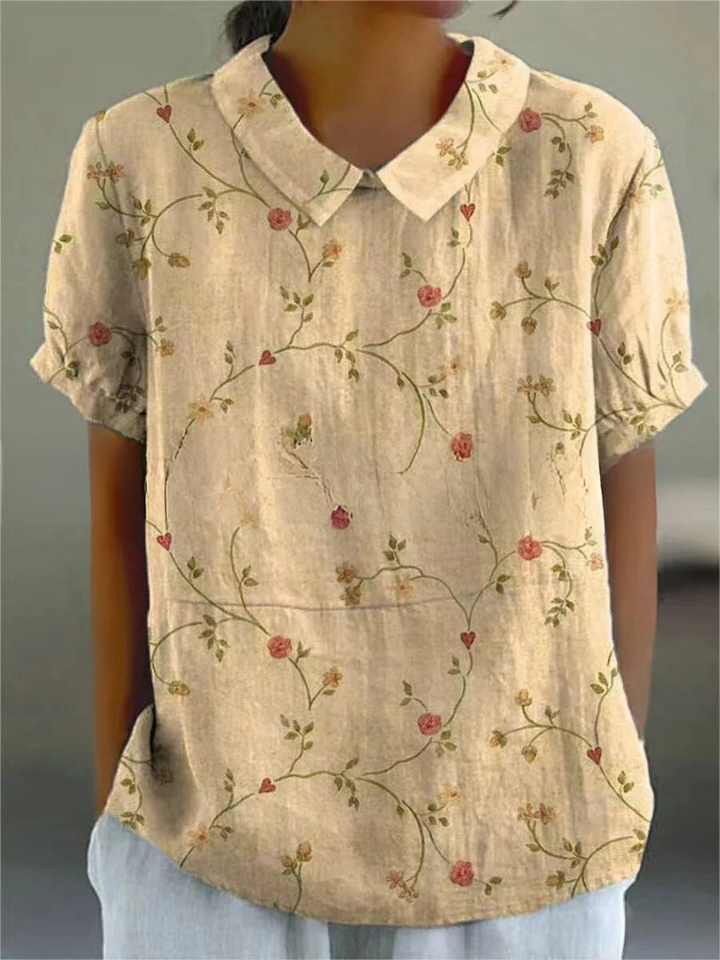 MARLENE™ – Camicia con Stampa Vintage