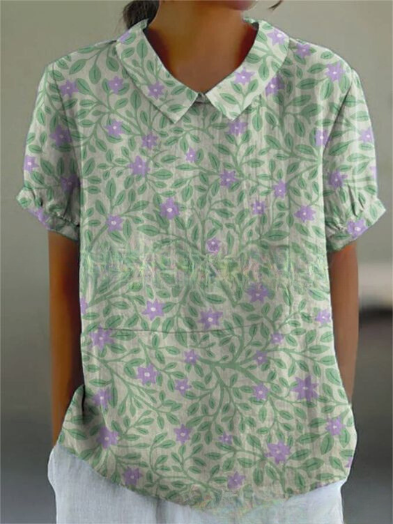 MARLENE™ – Camicia con Stampa Vintage