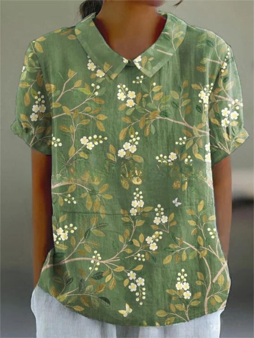 MARLENE™ – Camicia con Stampa Vintage