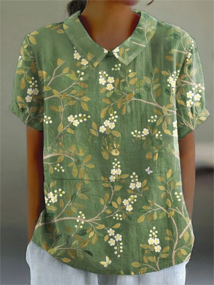 MARLENE™ – Camicia con Stampa Vintage