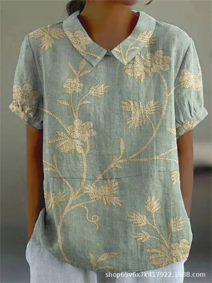 MARLENE™ – Camicia con Stampa Vintage