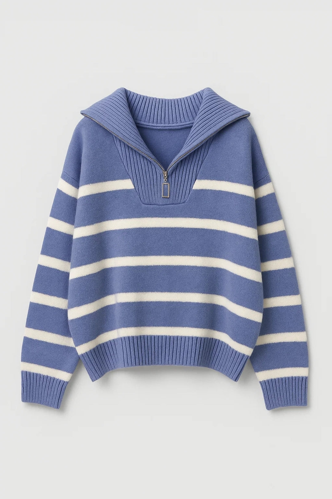KAIRIS | MAGLIONE A RIGHE CON COLLO ZIP