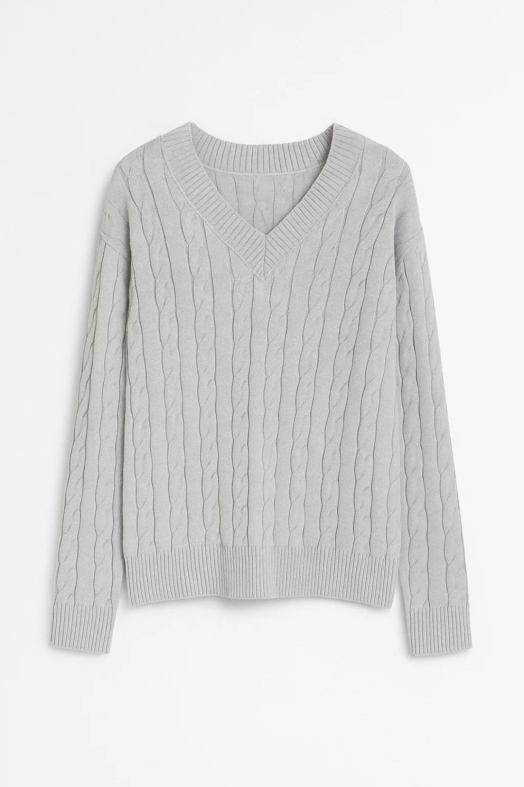 SUNNIVA | MAGLIONE A TRECCE CON SCOLLO A V