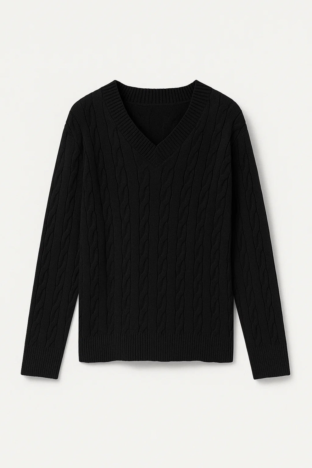 SUNNIVA | MAGLIONE A TRECCE CON SCOLLO A V