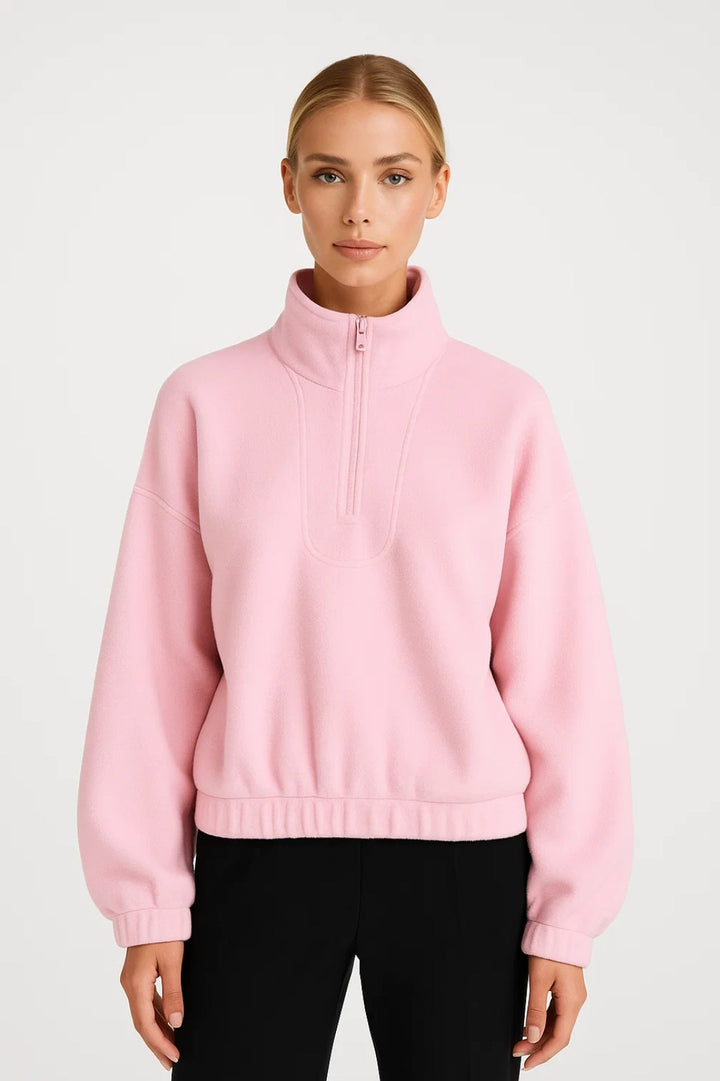 TALWYN | MAGLIONE MEZZO ZIP CON COLLO ALTO