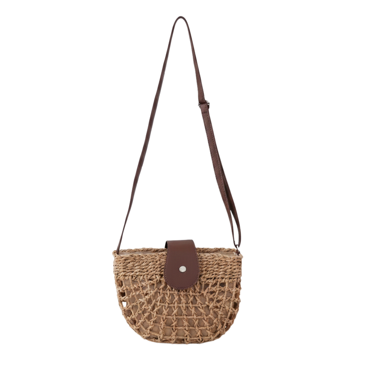 CALLA™ – Borsa a Tracolla in Paglia Boho con Intagli