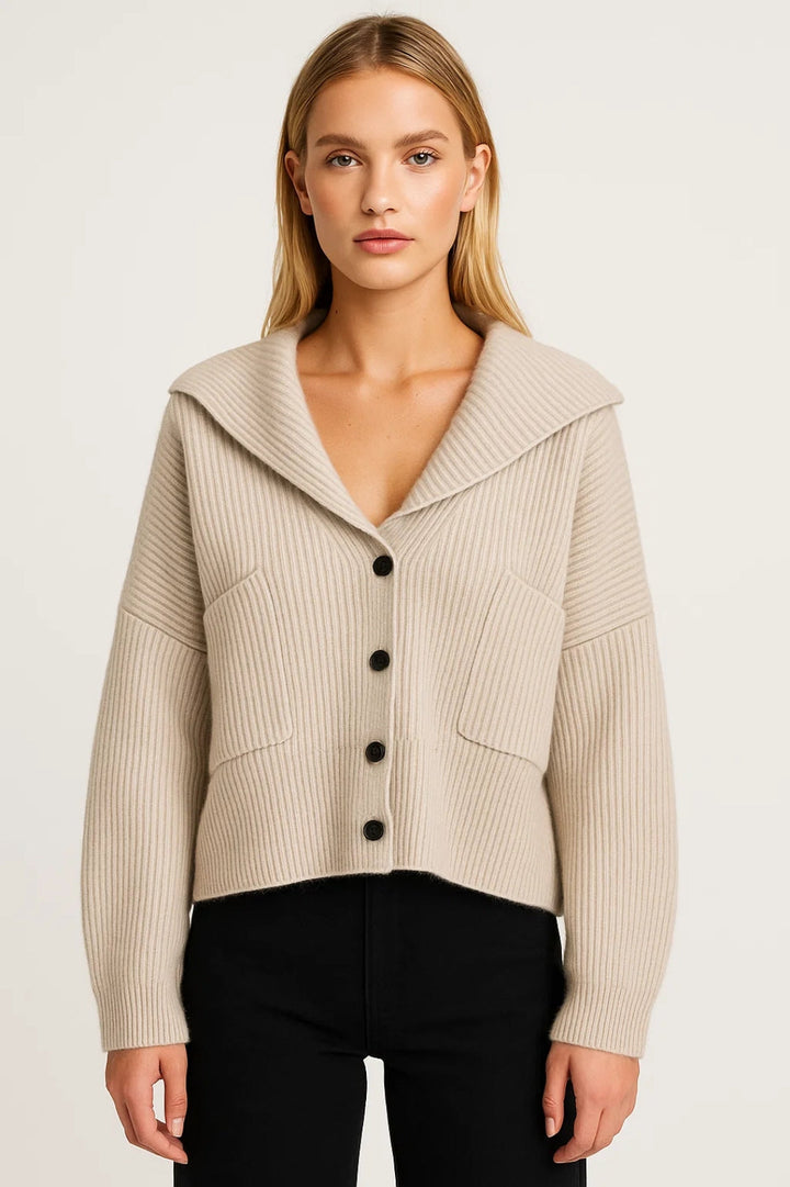 ELANORA | CARDIGAN IN MAGLIA CON SCOLLO A V PROFONDO