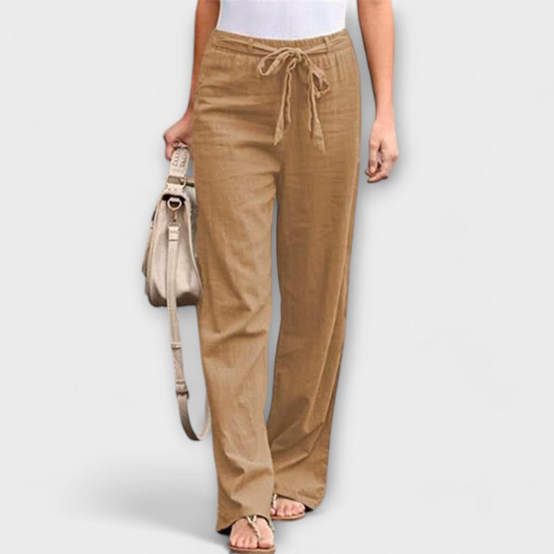 Loreen - Pantaloni in Lino Leggeri