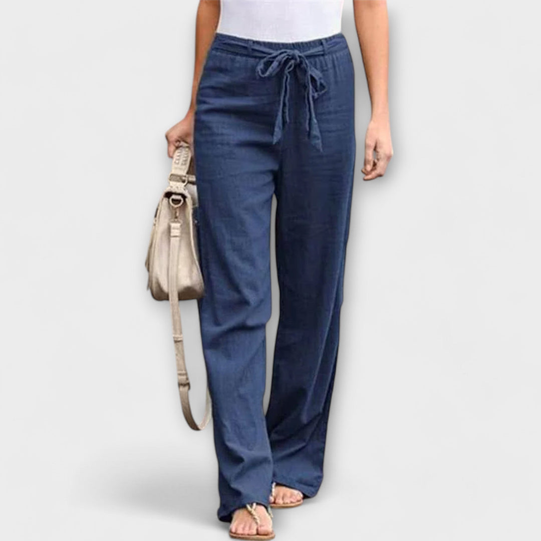 Loreen - Pantaloni in Lino Leggeri