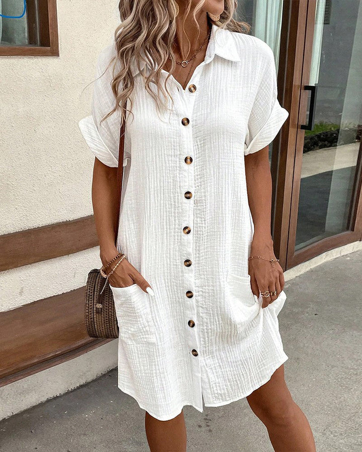 Minke | Abito Camicia Leggero per Donna Estivo con Chiusura a Bottone