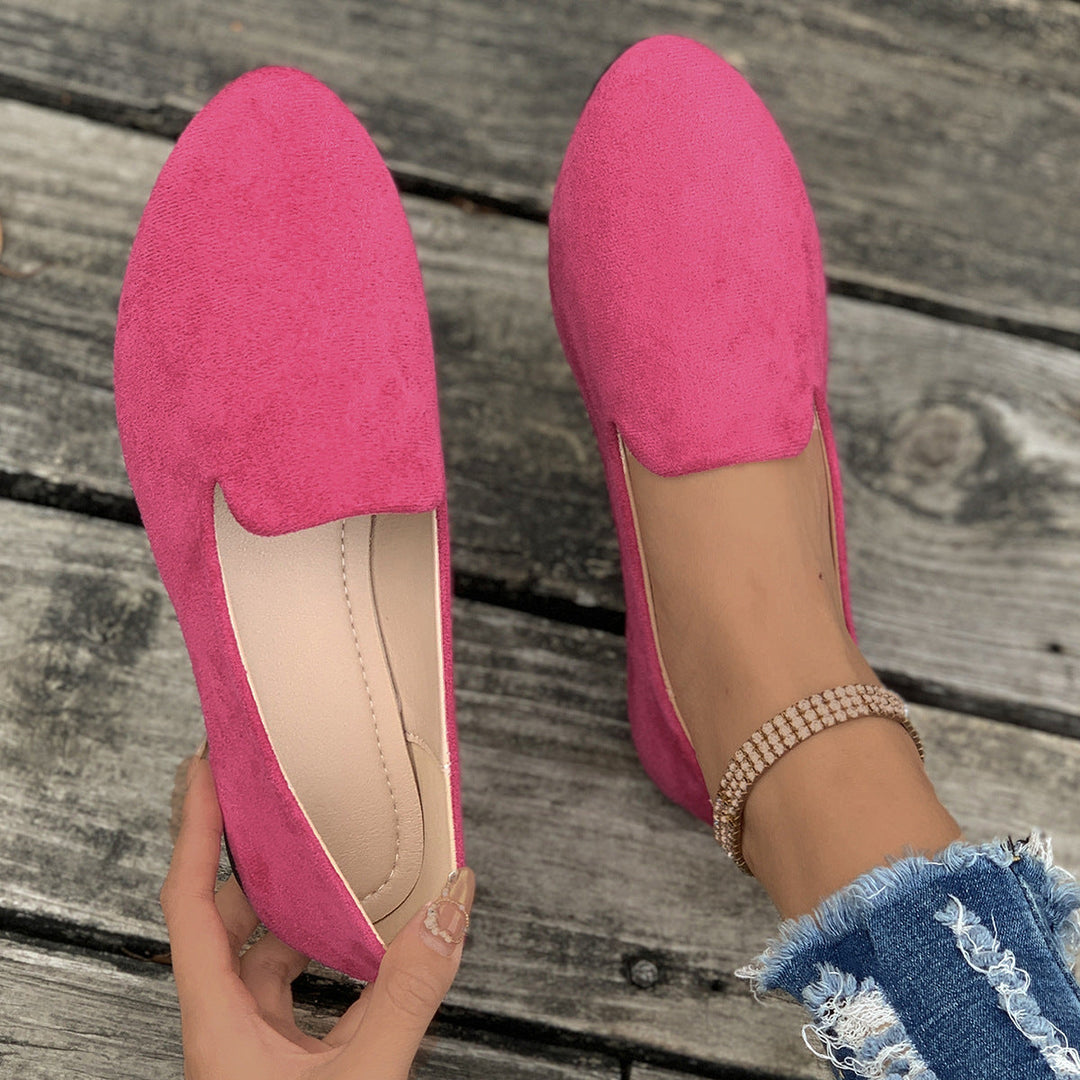 Sherna | Scarpe Slip-On a Punta con Suola Morbida per Donne in Colore Unito