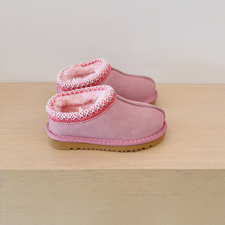 Halo | Comodi Pantofole Esterni in Suede Fluffy Intrecciati