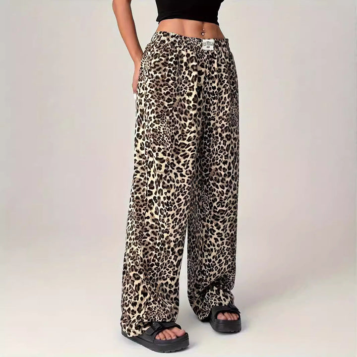 LIEZEL™ – Pantaloni Leopardati Comodi a Gamba Dritta