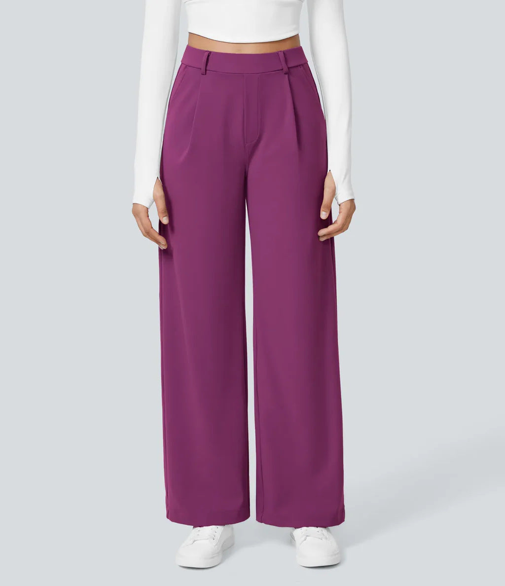 CHARMIE™ - Pantaloni Casual a Vita Alta con Gamba Dritta