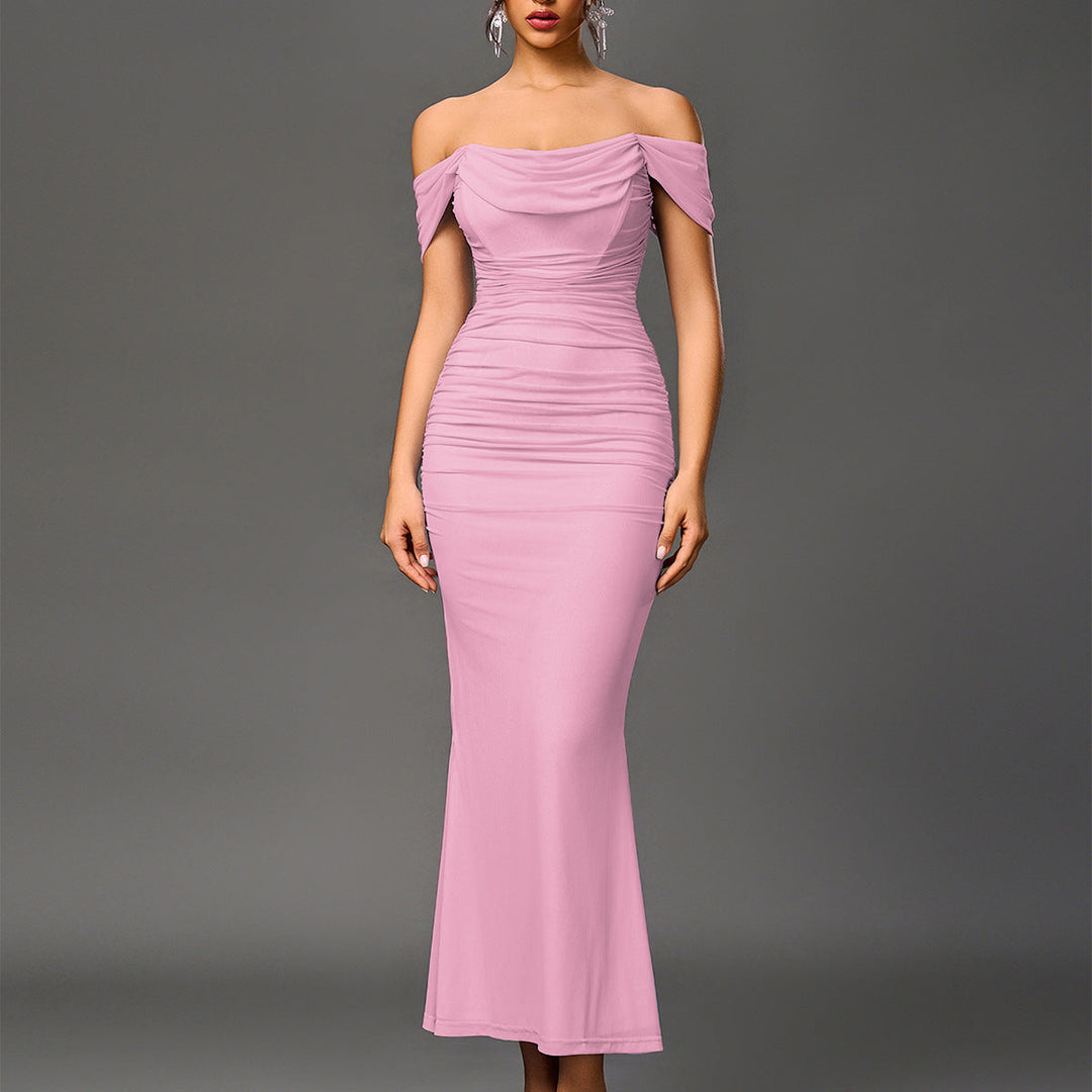 VALENTINI™ – Abito da Sera Mermaid Arricciato Chic senza Spalline
