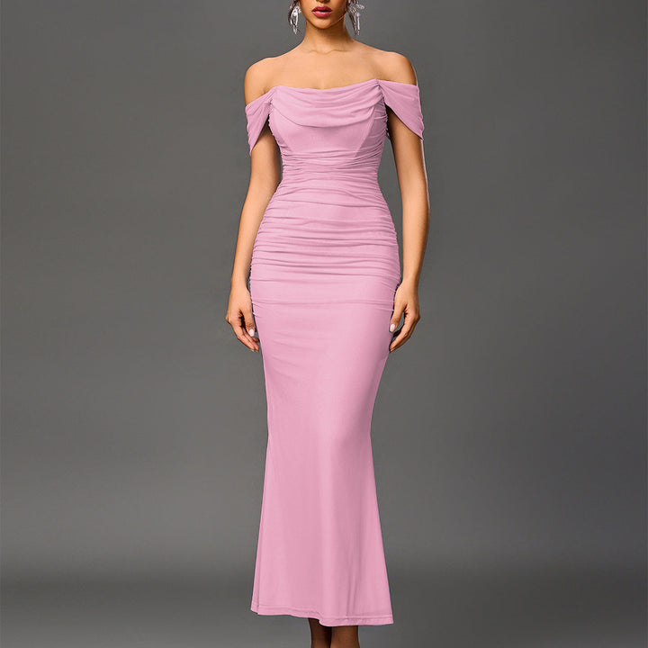 VALENTINI™ – Abito da Sera Mermaid Arricciato Chic senza Spalline