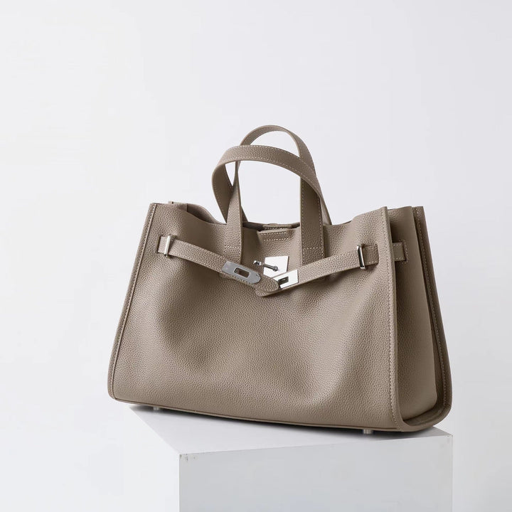 BEVERLEY™ - Borsa a Spalla in Vera Pelle di Mucca di Grande Capacità per Lavoro e Viaggi