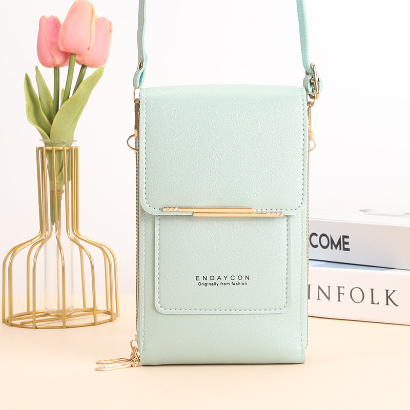 CORA™ - Borsa Messenger per Smartphone Elegante con Schermo Touch
