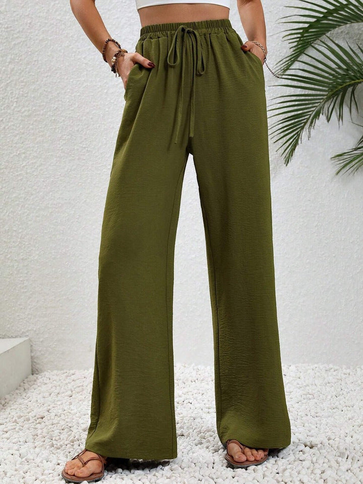 NIKU™ - Pantaloni Casual a Gamba Larga con Coulisse