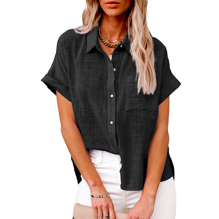 AUDRINE™ – Blusa Button-Up Casual e Confortevole