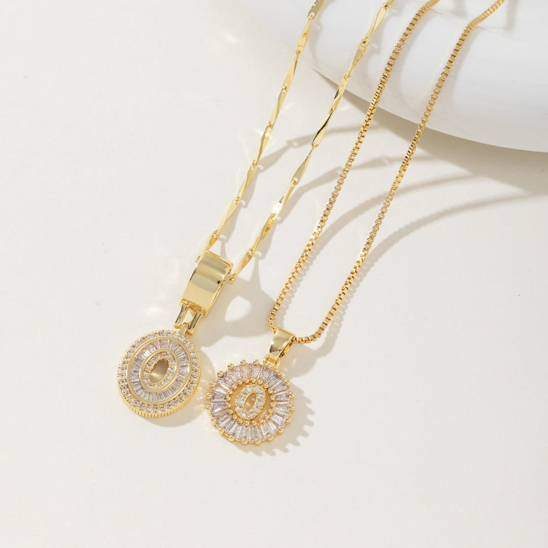 AISHA™ - Elegante Collana con Pendenti a Lettera Iniziale in 2 Pezzi