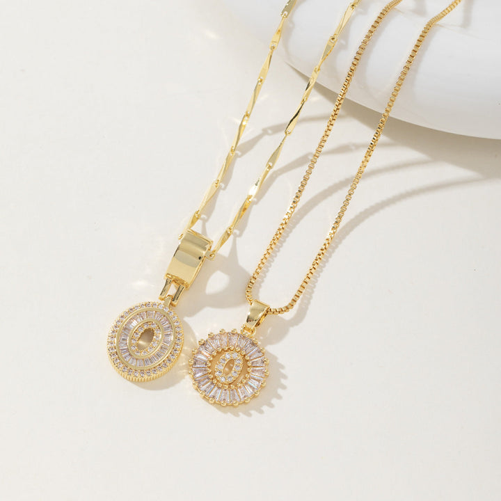 AISHA™ - Elegante Collana con Pendenti a Lettera Iniziale in 2 Pezzi