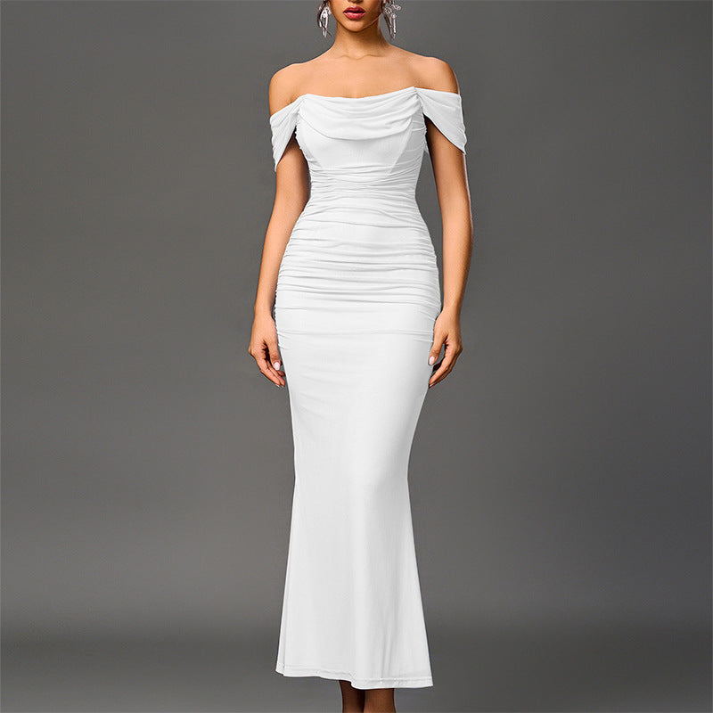 VALENTINI™ – Abito da Sera Mermaid Arricciato Chic senza Spalline