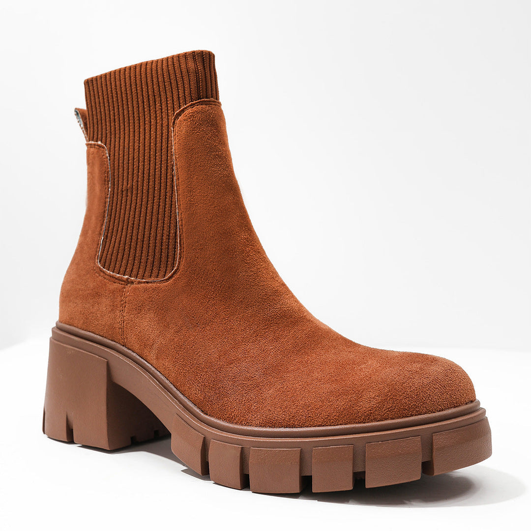 AVA™ - Stivaletti Chelsea da Donna con Tacco Chunky