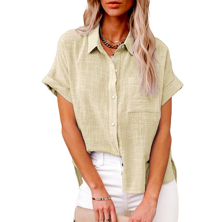 AUDRINE™ – Blusa Button-Up Casual e Confortevole
