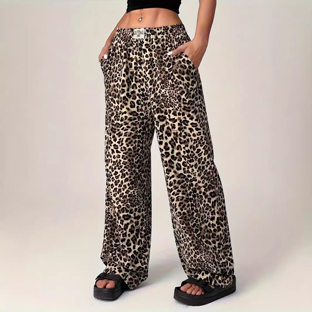 LIEZEL™ – Pantaloni Leopardati Comodi a Gamba Dritta