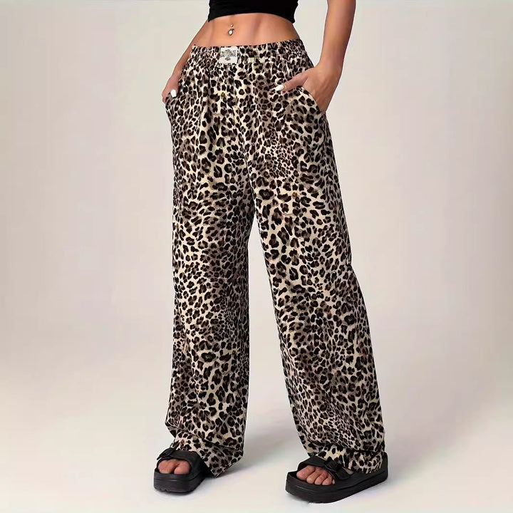 LIEZEL™ – Pantaloni Leopardati Comodi a Gamba Dritta