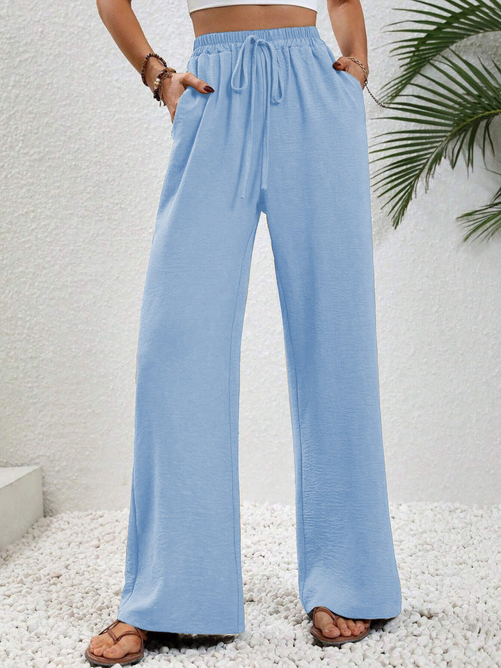 NIKU™ - Pantaloni Casual a Gamba Larga con Coulisse