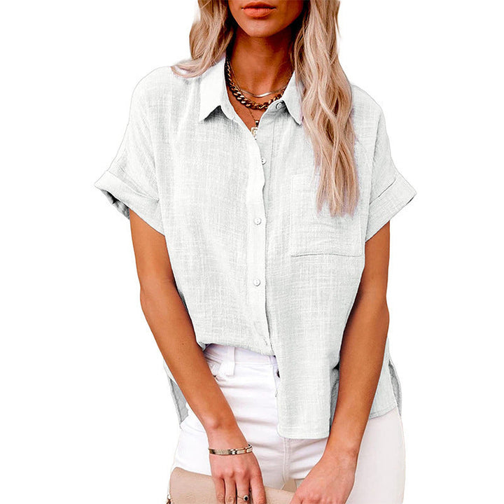 AUDRINE™ – Blusa Button-Up Casual e Confortevole