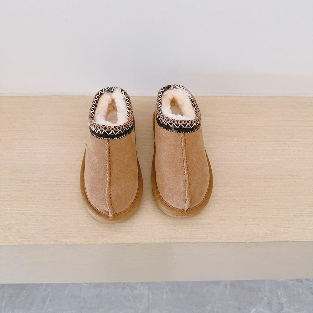 Halo | Comodi Pantofole Esterni in Suede Fluffy Intrecciati