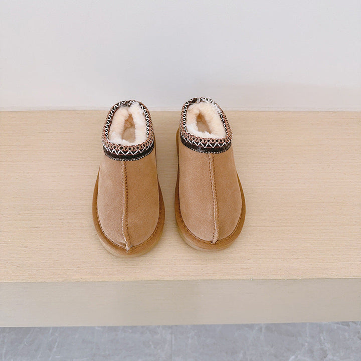 Halo | Comodi Pantofole Esterni in Suede Fluffy Intrecciati