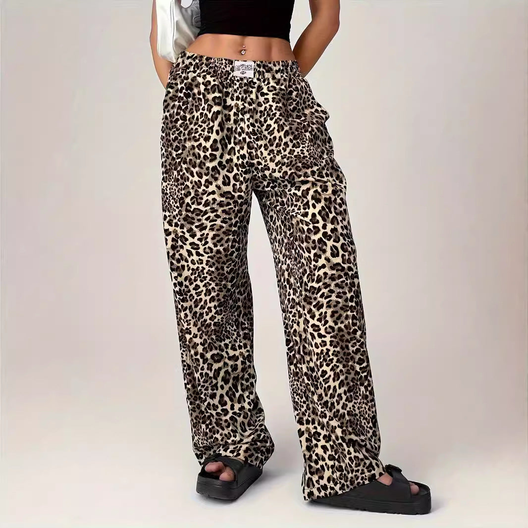 LIEZEL™ – Pantaloni Leopardati Comodi a Gamba Dritta