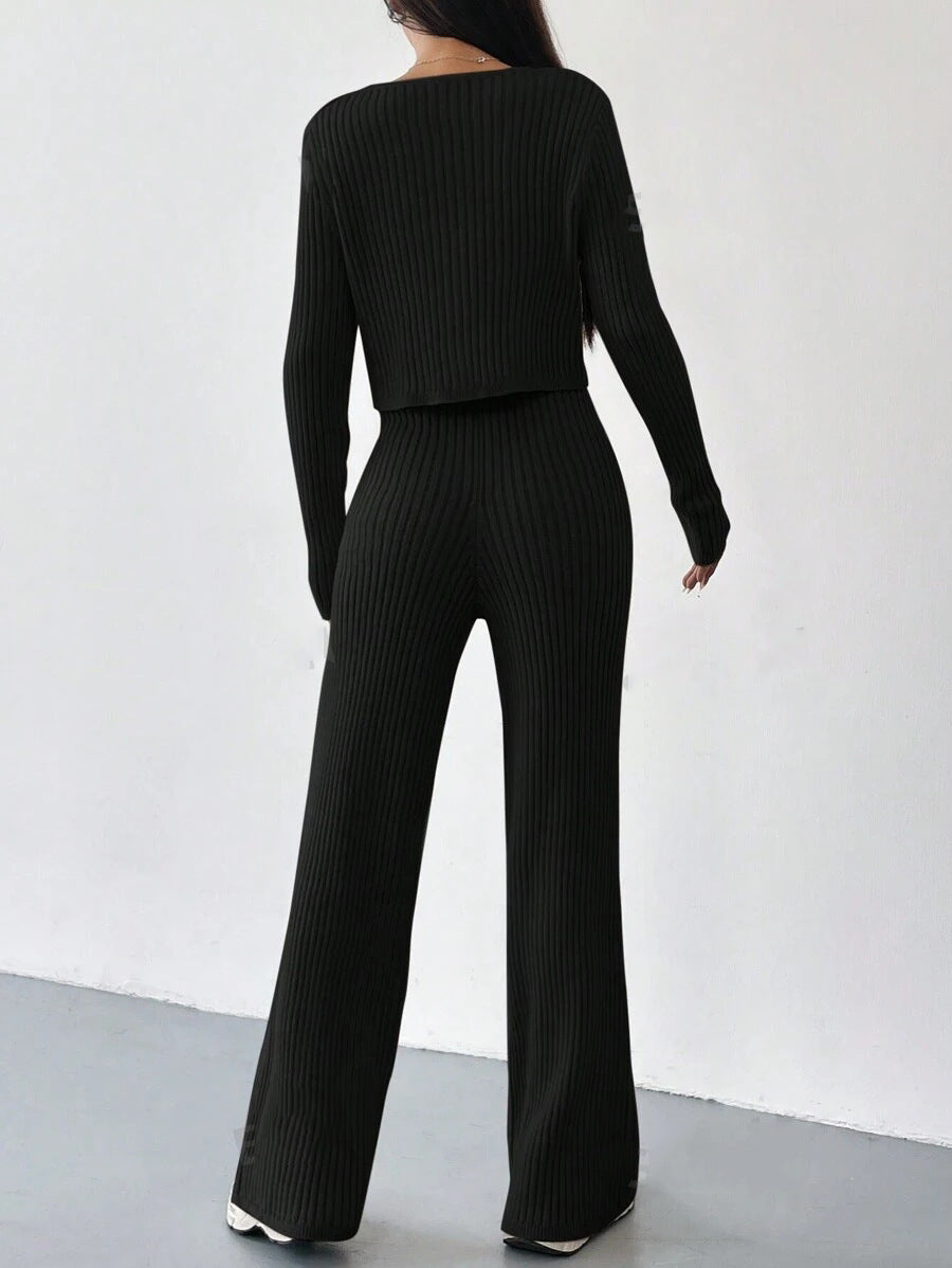 Set di Pantaloni Relaxed Straight-Leg