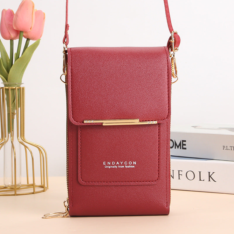 CORA™ - Borsa Messenger per Smartphone Elegante con Schermo Touch