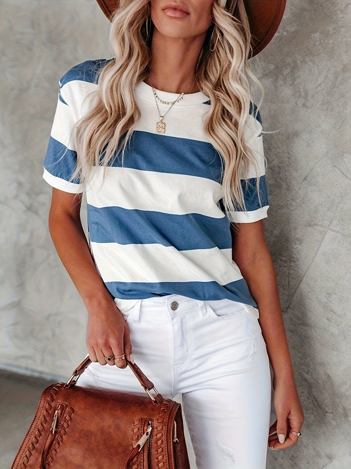KAELY™ – T-shirt a righe classica e informale