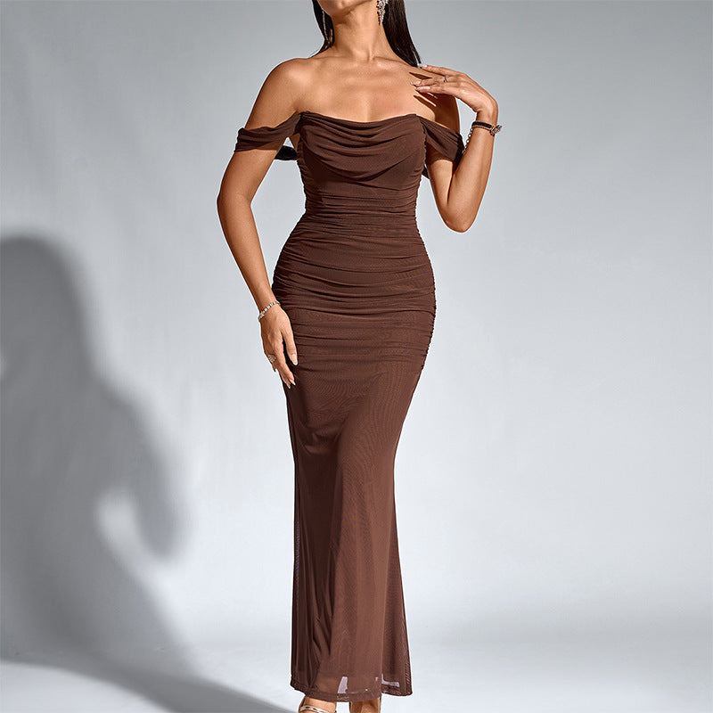 VALENTINI™ – Abito da Sera Mermaid Arricciato Chic senza Spalline