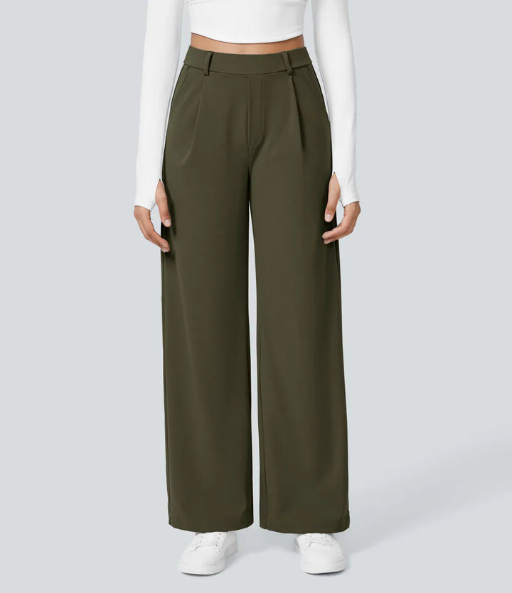 CHARMIE™ - Pantaloni Casual a Vita Alta con Gamba Dritta